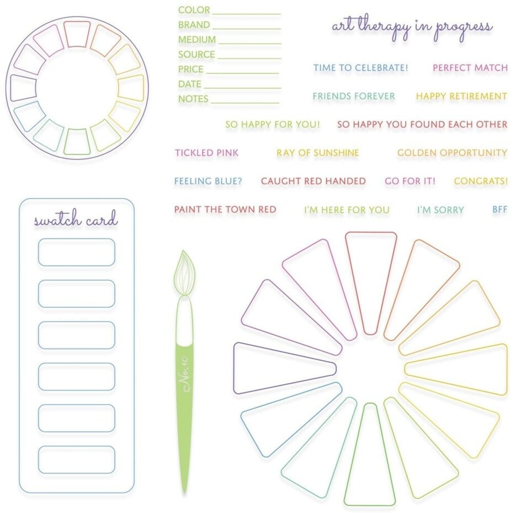 Sizzix Eileen Hull Clear Stamps Swatch Cards (666881)