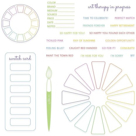 Sizzix Eileen Hull Clear Stamps Swatch Cards (666881)