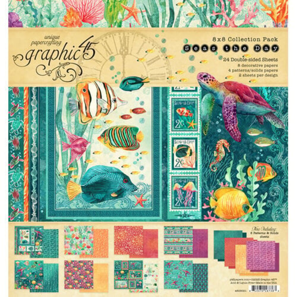 Graphic 45 Seas The Day 8x8 Inch Collection Pack (4503021) Graphic 45 Seas The Day 8x8 Inch Collection Pack (4503021)