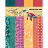 Graphic 45 Seas The Day 8.5x11 Inch Patterns & Solids Paper Pack (4503023)
