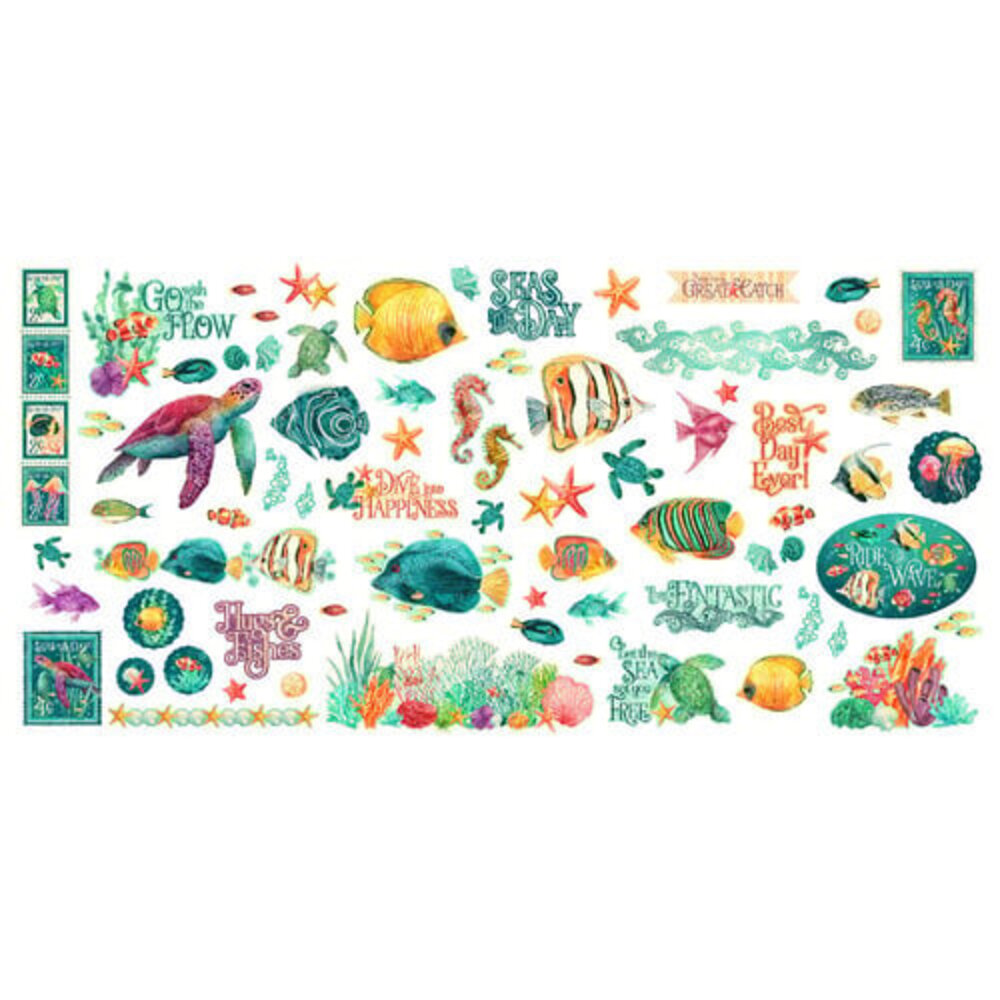 Graphic 45 Seas The Day Ephemera Set (4503025) Graphic 45 Seas The Day Ephemera Set (4503025)