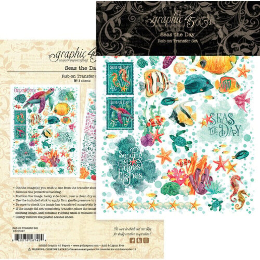 Graphic 45 Seas The Day Rub-On Transfers (4503027) Graphic 45 Seas The Day Rub-On Transfers (4503027)