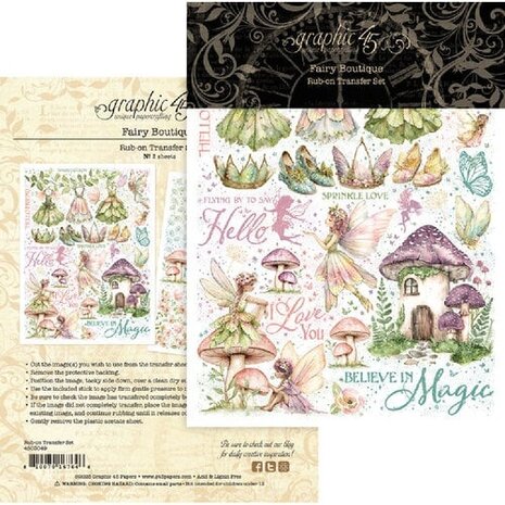 Graphic 45 Fairy Boutique Rub-On Transfers (4503049)