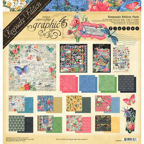 Graphic 45 Flutter 12x12 Inch Keepsake Edition (4503033) Graphic 45 Flutter 12x12 Inch Keepsake Edition (4503033)