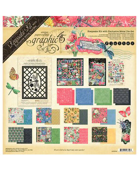 Graphic 45 Flutter 12x12 Inch Keepsake Edition with Exclusive Metal Die-Set (4503034) Graphic 45 Flutter 12x12 Inch Keepsake Edition with Exclusive Metal Die-Set (4503034)