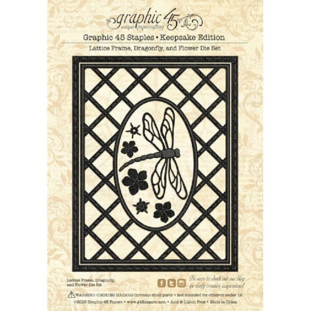 Graphic 45 Flutter 12x12 Inch Keepsake Edition with Exclusive Metal Die-Set (4503034) Graphic 45 Flutter 12x12 Inch Keepsake Edition with Exclusive Metal Die-Set (4503034)