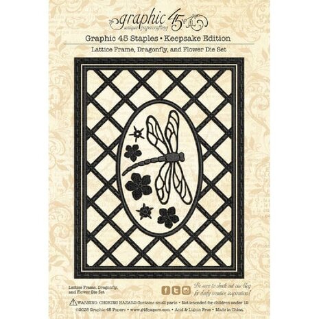 Graphic 45 Flutter 12x12 Inch Keepsake Edition with Exclusive Metal Die-Set (4503034) Graphic 45 Flutter 12x12 Inch Keepsake Edition with Exclusive Metal Die-Set (4503034)