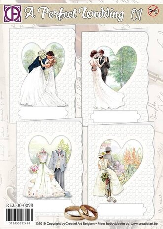 Creatief Art Card Kit A Perfect Wedding 01 (RE2530-0098) Creatief Art Card Kit A Perfect Wedding 01 (RE2530-0098)