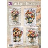 Creatief Art Card Kit Antique Flowers 03 (RE2530-0183)