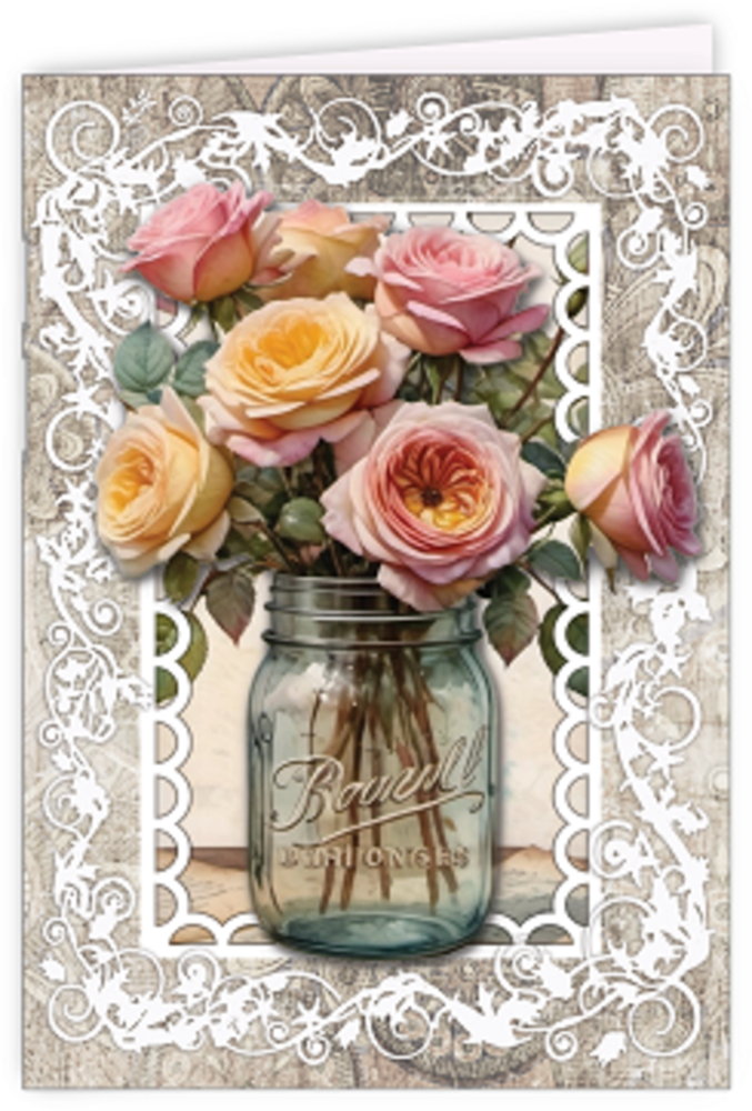Creatief Art Card Kit Antique Flowers 03 (RE2530-0183) Creatief Art Card Kit Antique Flowers 03 (RE2530-0183)