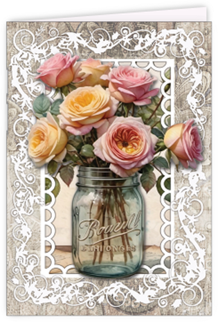 Creatief Art Card Kit Antique Flowers 03 (RE2530-0183) Creatief Art Card Kit Antique Flowers 03 (RE2530-0183)