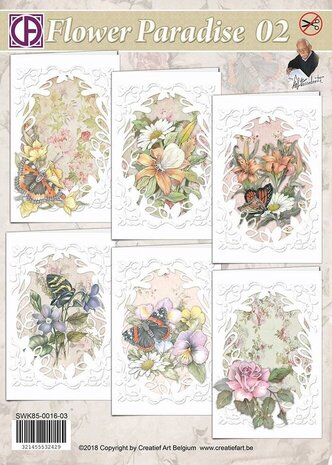 Creatief Art Card Kit Flower Paradise 02 (SWK85-0016-03) Creatief Art Card Kit Flower Paradise 02 (SWK85-0016-03)