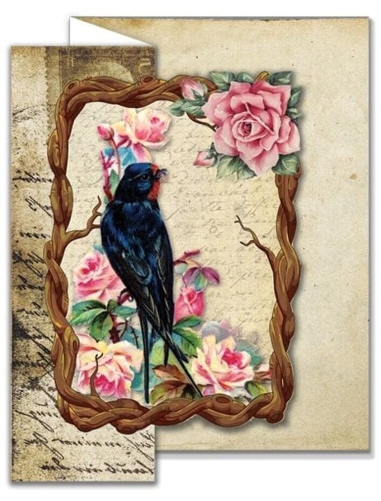 Creatief Art Card Kit Vintage Birds 02 (RE2530-0099)