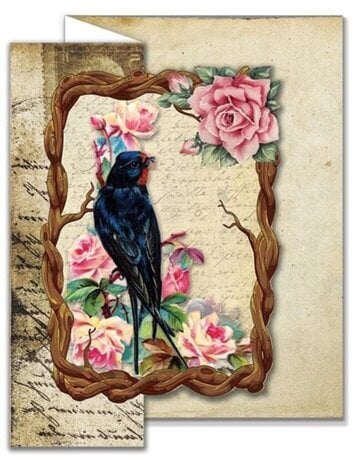 Creatief Art Card Kit Vintage Birds 02 (RE2530-0099)