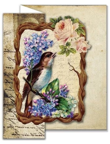 Creatief Art Card Kit Vintage Birds 02 (RE2530-0099)