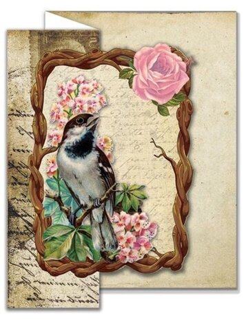 Creatief Art Card Kit Vintage Birds 02 (RE2530-0099)