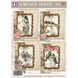 Creatief Art Card Kit Vintage Birds 01 (RE2530-0087)