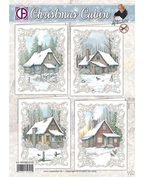 Creatief Art Card Kit Christmas Cabin (SWK85-0125) Creatief Art Card Kit Christmas Cabin (SWK85-0125)