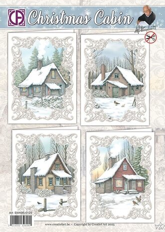 Creatief Art Card Kit Christmas Cabin (SWK85-0125) Creatief Art Card Kit Christmas Cabin (SWK85-0125)