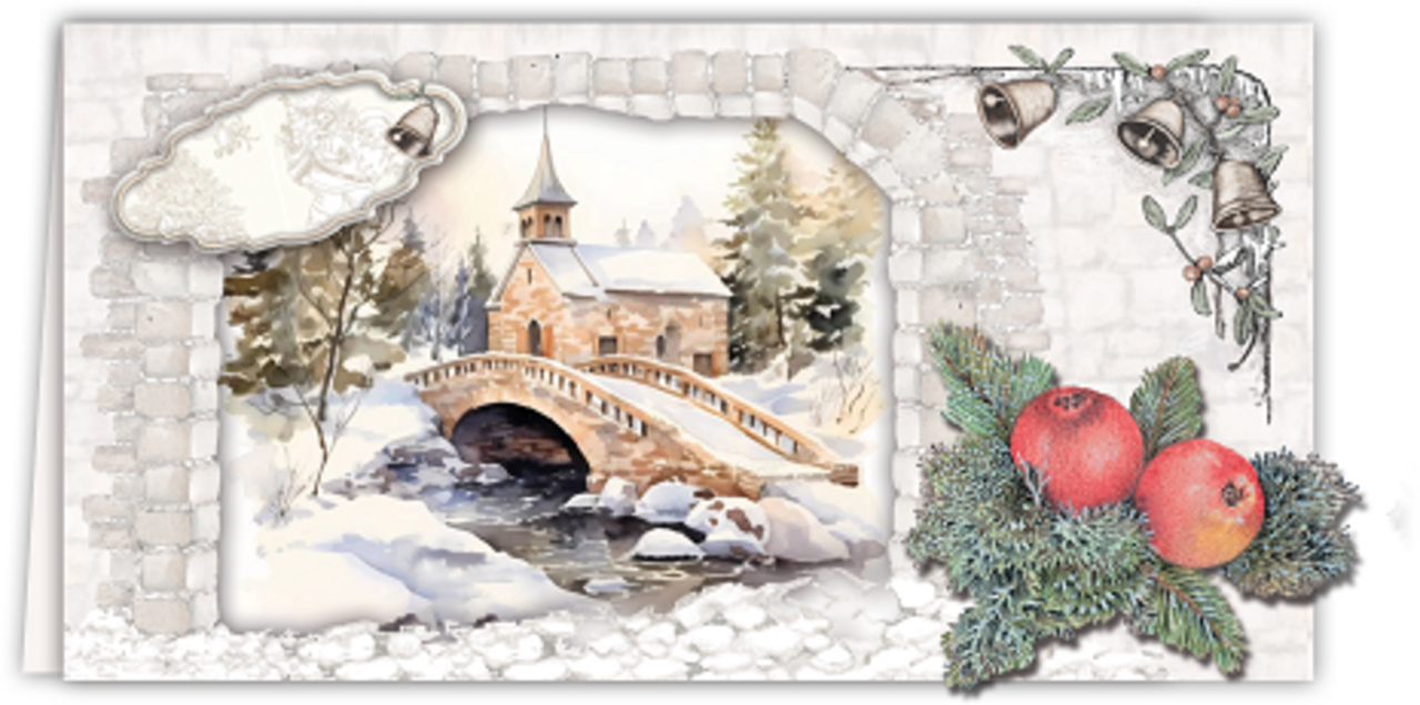 Creatief Art Card Kit Winter Bridges 01 (RE2530-0176) Creatief Art Card Kit Winter Bridges 01 (RE2530-0176)