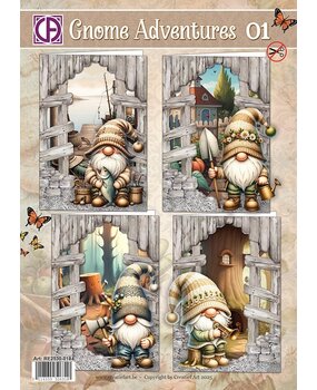 Creatief Art Card Kit Gnome Adventures 01 (RE2530-0184)
