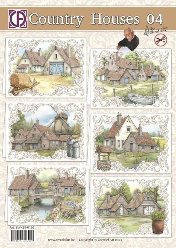 Creatief Art Card Kit Country Houses 04 (SWK85-0126) Creatief Art Card Kit Country Houses 04 (SWK85-0126)