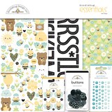 Doodlebug Design Inc. Bee Happy 12x12 Inch Essentials Kit (8856)