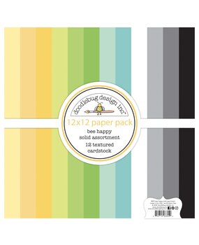 Doodlebug Design Inc. Bee Happy 12x12 Inch Textured Cardstock Solid Paper Pack (8855) Doodlebug Design Inc. Bee Happy 12x12 Inch Textured Cardstock Solid Paper Pack (8855)