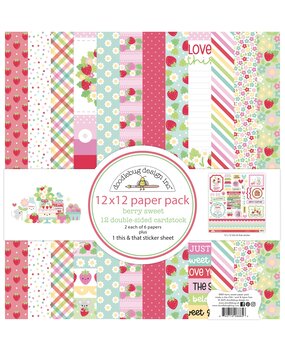 Doodlebug Design Inc. Berry Sweet 12x12 Inch Paper Pack (8885) Doodlebug Design Inc. Berry Sweet 12x12 Inch Paper Pack (8885)