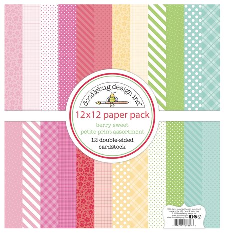 Doodlebug Design Inc. Berry Sweet 12x12 Inch Petite Prints Paper Pack (8886) Doodlebug Design Inc. Berry Sweet 12x12 Inch Petite Prints Paper Pack (8886)