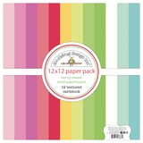 Doodlebug Design Inc. Berry Sweet 12x12 Inch Textured Cardstock Solid Paper Pack (8887)