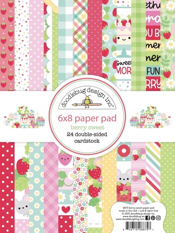 Doodlebug Design Inc. Berry Sweet 6x8 Inch Paper Pad (8875) Doodlebug Design Inc. Berry Sweet 6x8 Inch Paper Pad (8875)