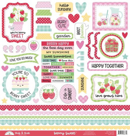Doodlebug Design Inc. Berry Sweet This & That Stickers (8877)