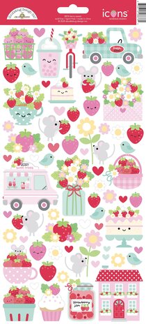 Doodlebug Design Inc. Berry Sweet Icons Stickers (8876)