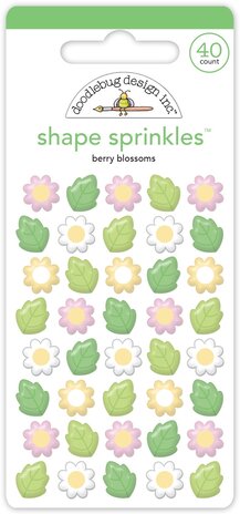 Doodlebug Design Inc. Berry Sweet Berry Blossoms Shape Sprinkles (8860)