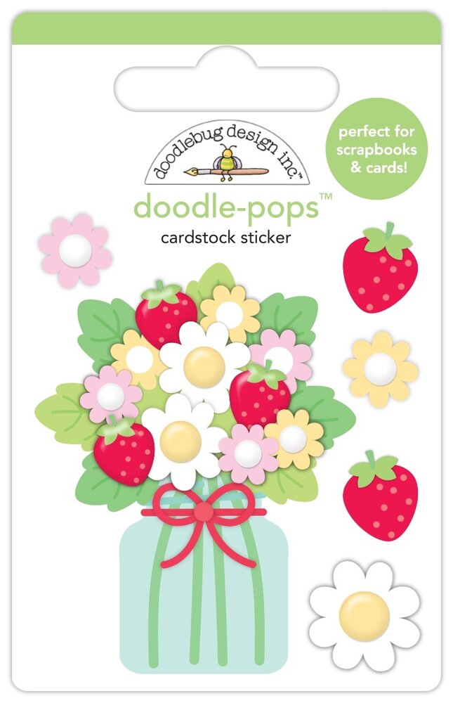 Doodlebug Design Inc. Berry Sweet Berry Bouquet Doodle-Pops (8863)
