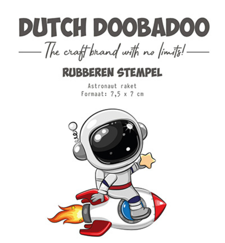 Dutch Doobadoo Rubber Stamp Astronaut Raket (497.004.034) Dutch Doobadoo Rubber Stamp Astronaut Raket (497.004.034)