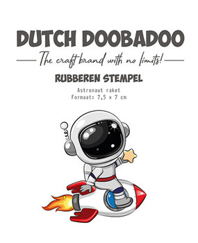 Dutch Doobadoo Rubber Stamp Astronaut Raket (497.004.034) Dutch Doobadoo Rubber Stamp Astronaut Raket (497.004.034)