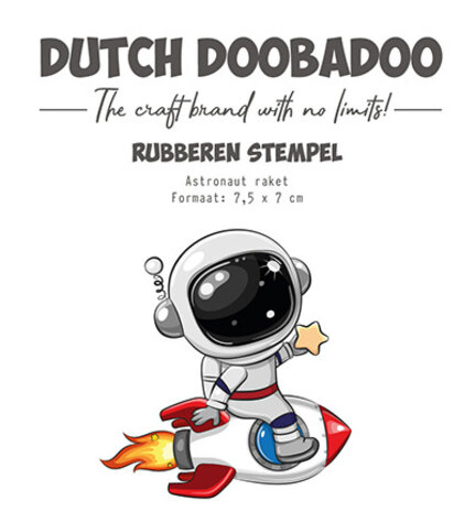 Dutch Doobadoo Rubber Stamp Astronaut Raket (497.004.034) Dutch Doobadoo Rubber Stamp Astronaut Raket (497.004.034)