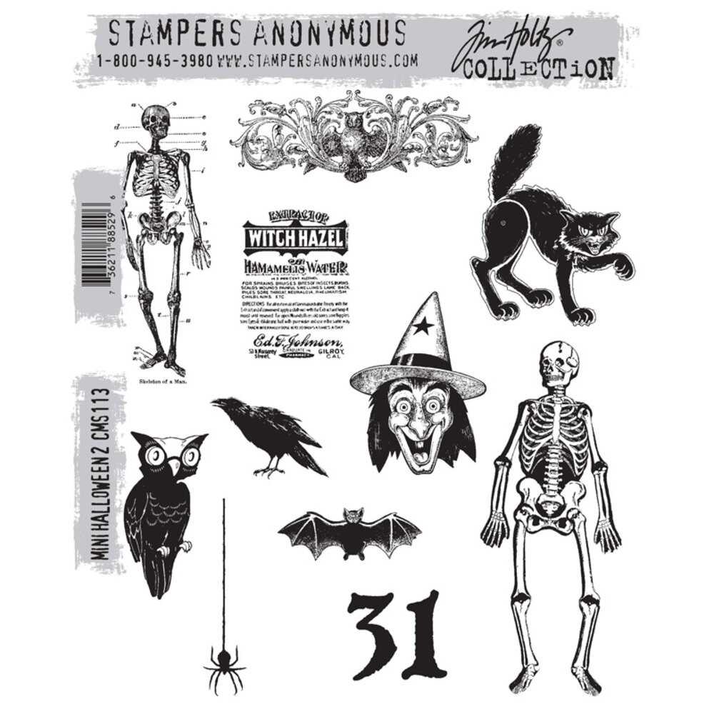 Stampers Anonymous Cling Stamps Mini Halloween 2 (CMS113) Stampers Anonymous Cling Stamps Mini Halloween 2 (CMS113)