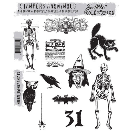 Stampers Anonymous Cling Stamps Mini Halloween 2 (CMS113) Stampers Anonymous Cling Stamps Mini Halloween 2 (CMS113)