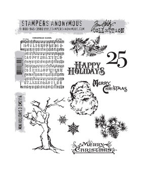 Stampers Anonymous Cling Stamps Mini Holidays 3 (CMS114) Stampers Anonymous Cling Stamps Mini Holidays 3 (CMS114)