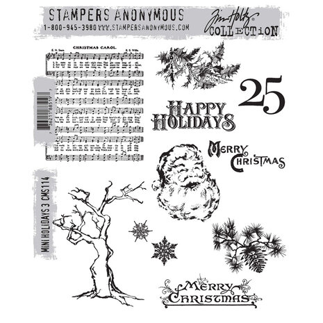 Stampers Anonymous Cling Stamps Mini Holidays 3 (CMS114) Stampers Anonymous Cling Stamps Mini Holidays 3 (CMS114)