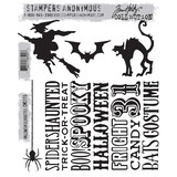 Stampers Anonymous Cling Stamps Halloween Silhouettes (CMS115)