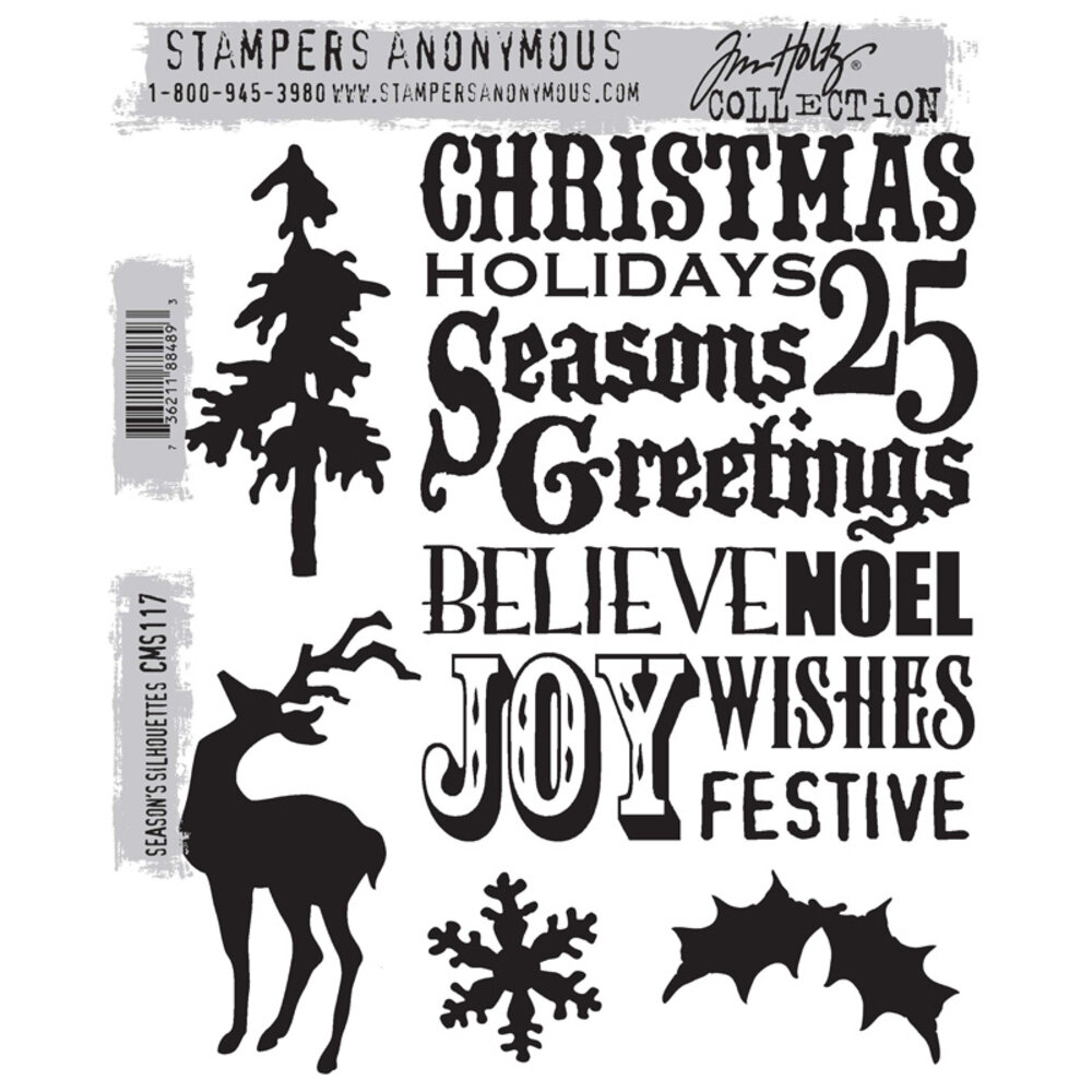 Stampers Anonymous Cling Stamps Seasons Silhouettes (CMS117) Stampers Anonymous Cling Stamps Seasons Silhouettes (CMS117)