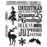 Stampers Anonymous Cling Stamps Seasons Silhouettes (CMS117)