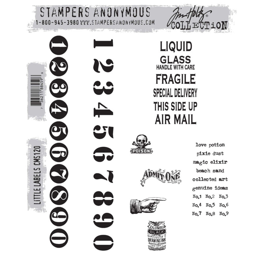 Stampers Anonymous Cling Stamps Little Labels (CMS120) Stampers Anonymous Cling Stamps Little Labels (CMS120)