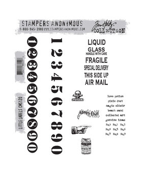 Stampers Anonymous Cling Stamps Little Labels (CMS120)