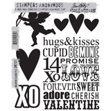 Stampers Anonymous Cling Stamps Valentine Silhouettes (CMS121)