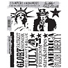 Stampers Anonymous Cling Stamps Americana Silhouettes (CMS122) Stampers Anonymous Cling Stamps Americana Silhouettes (CMS122)